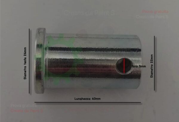 Perno gancio traino trattore serie 21 Antonio Carraro 6169008