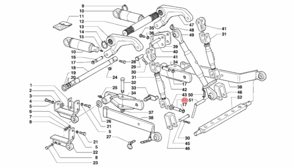 Perno per attacco attrezzi per trattori Antonio Carraro 32021015