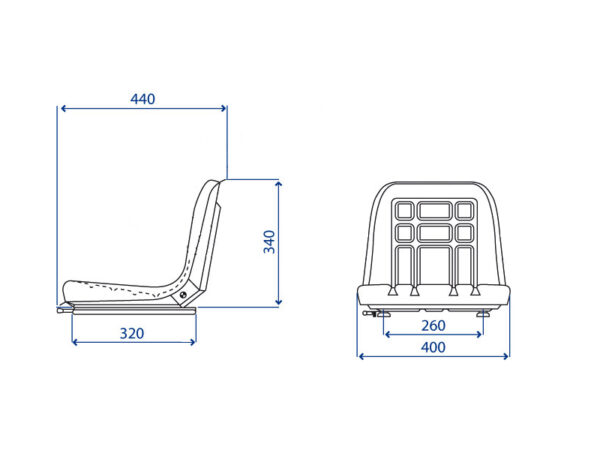 Sedile trattore cobo GT60 culla con guide universale
