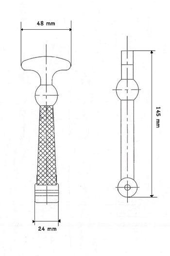 Tirante cofano trattore universale in gomma lungo 145mm