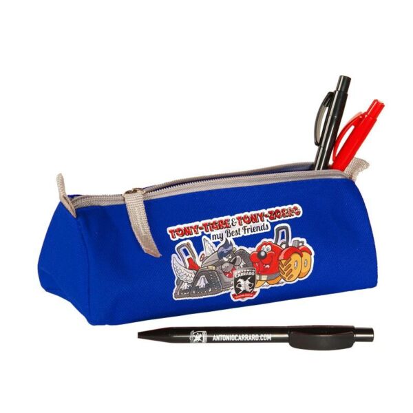 Astuccio personalizzato Antonio Carraro colore rosso e blu