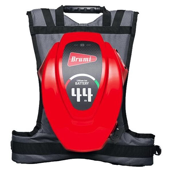 batteria-per-abbacchiatore-olive-brumi-12V-44Ah Batteria per abbacchiatore olive con zaino ergonomico 12V 44Ah