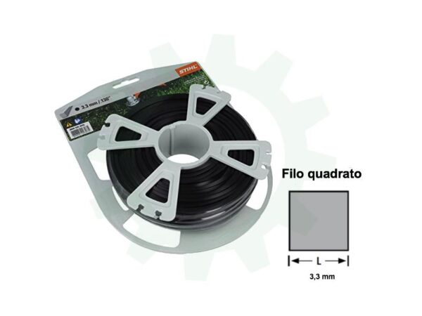Filo per decespugliatore 3,3mm quadrato nero STIHL