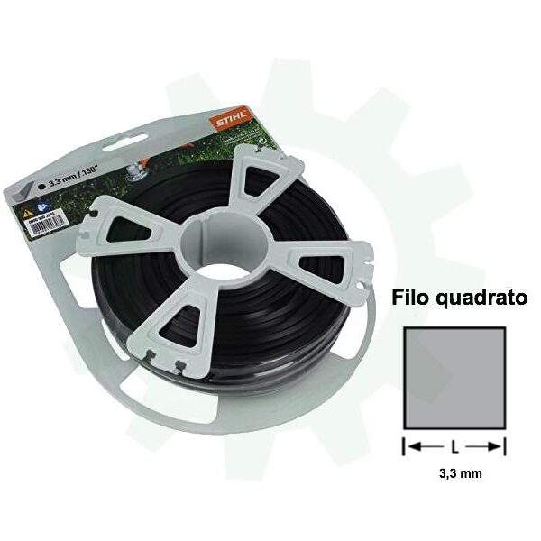 Filo per decespugliatore 3,3mm quadrato nero STIHL