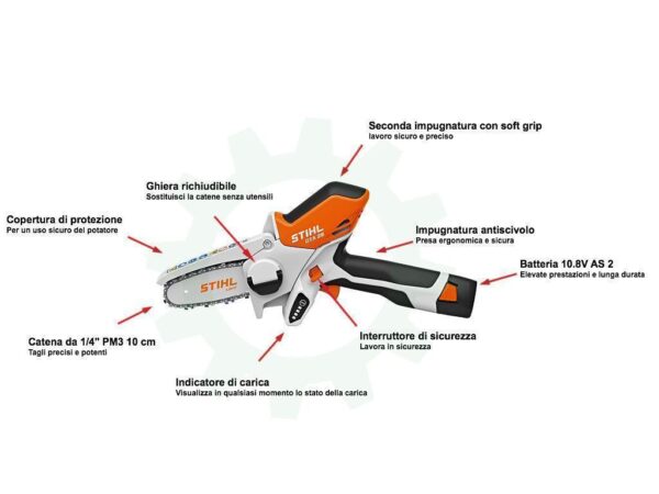 Potatore a batteria professionale Stihl GTA 26