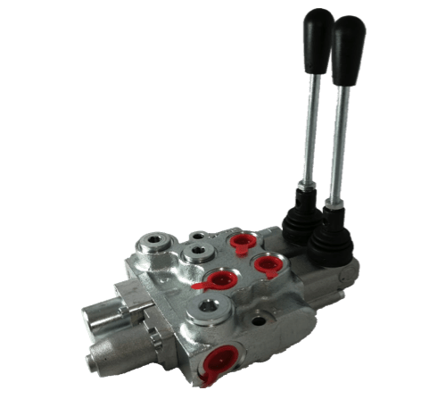 Distributore idraulico per trattore a 2 leve con filettatura 3/8