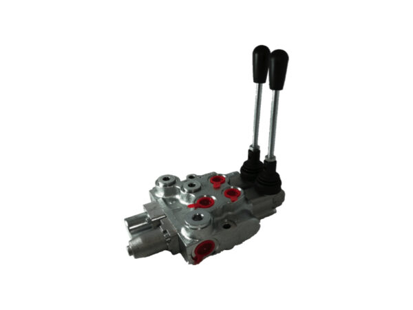 Distributore idraulico per trattore a 2 leve con filettatura 3/8