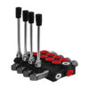 Distributore idraulico trattore a 4 leve con filettatura 3/8