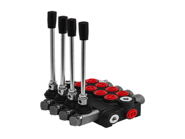 Distributore idraulico trattore a 4 leve con filettatura 3/8