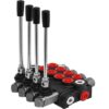 Distributore idraulico trattore a 4 leve con filettatura 3/8