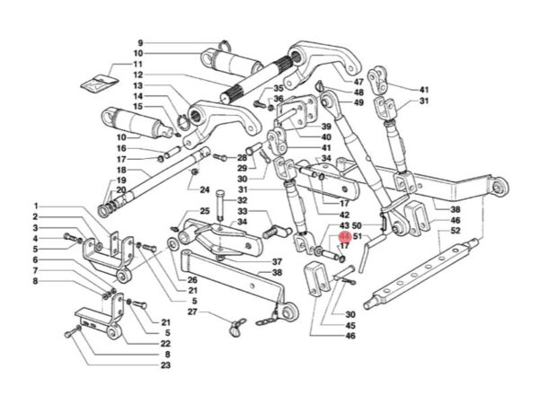 Perno per attacco attrezzi per trattori Antonio Carraro 32021015