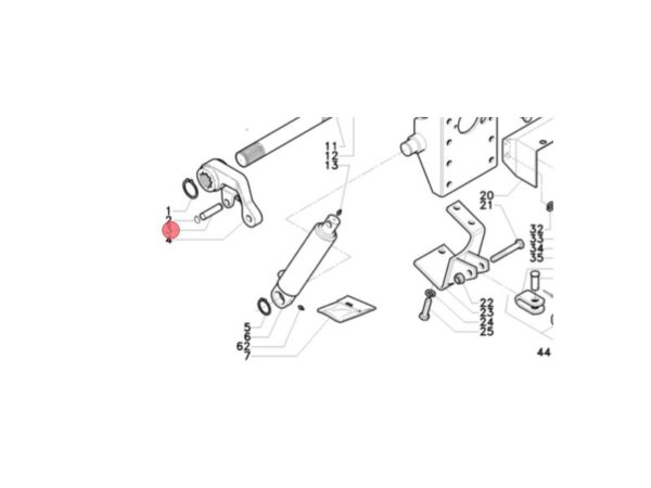 Perno per attacco attrezzi per trattori Antonio Carraro 32021015