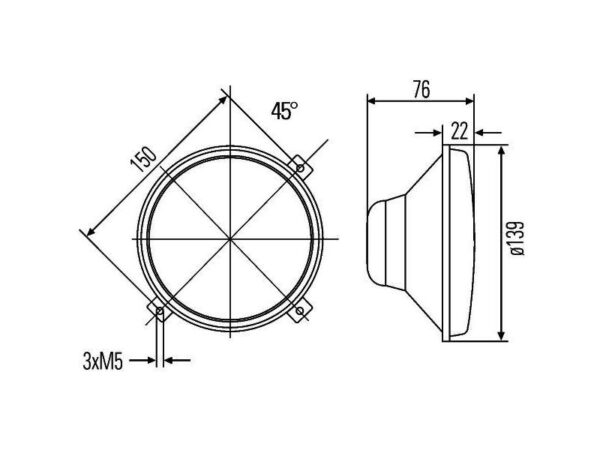 Fanale anteriore trattore Antonio Carraro
