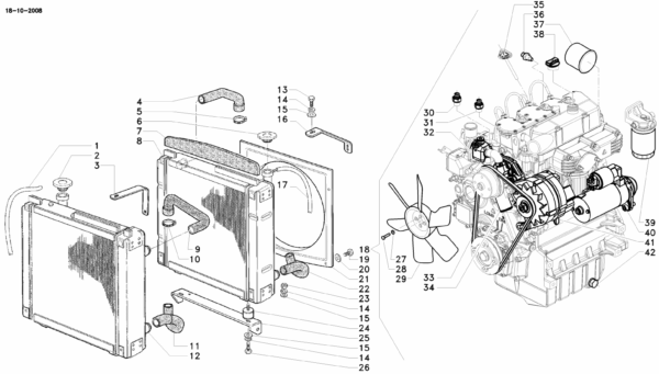 A01-0040 ESPLOSO APPLICAZIONE MOTORE 4300 E 5600