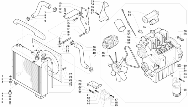 A01-0080 ESPLOSO APPLICAZIONE MOTORE 5400 E 8400