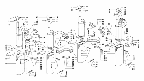 A02-0020 MARMITTE CON PROTEZIONI DI SICUREZZA 4300 5500 5600 7700 8008