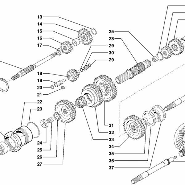 B03-0021 ESPLOSO RUOTISMI CAMBIO POSTERIORE