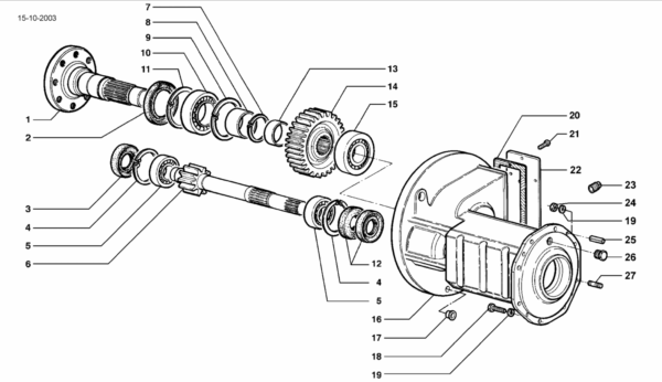 B05-0010 ESPLOSO PONTE CON RIDUTTORI