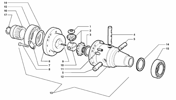 B06-0030 ESPLOSO DIFFERENZIALE A QUATTRO SATELLITI