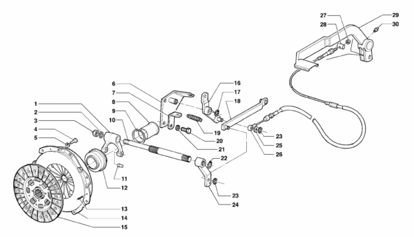 C01-0020 ESPLOSO COMANDO FRIZIONE