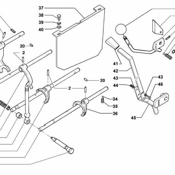 C3-0010 ESPLOSO COMANDO CAMBIO E PRESA DI FORZA