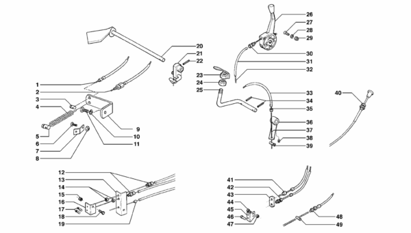 C04-0010 ESPLOSO COMANDO ACCELERATORE E ARRESTO MOTORE