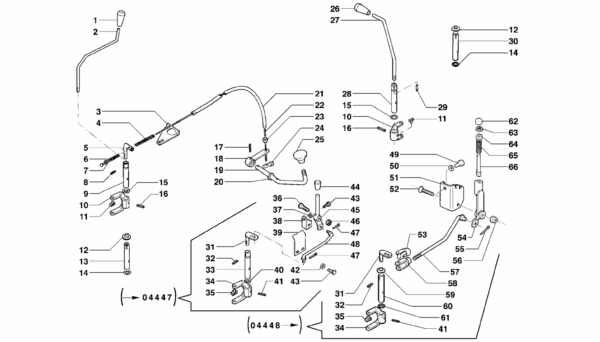 C05-0010 ESPLOSO COMANDI BLOCCAGGIO DIFFERENZIALE E DISINNESTO TRAZIONE