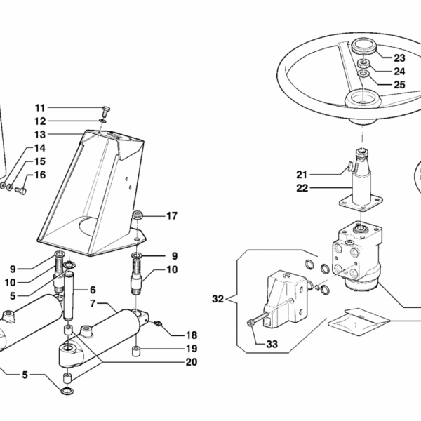 C07-0030 ESPLOSO STERZO IDRAULICO