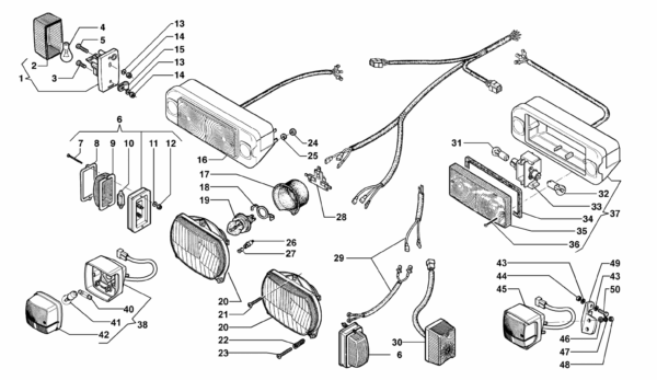 F01-0010 ESPLOSO IMPIANTO ELETTRICO ANTERIORE