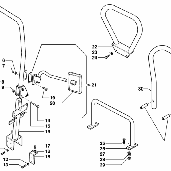 E04-0010 ESPLOSO TELAIO DI SICUREZZA