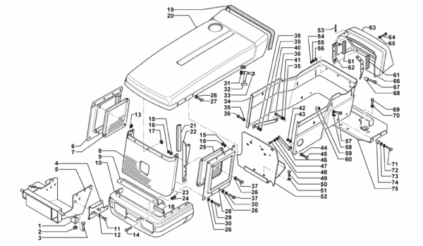 E01-0040 ESPLOSO COFANATURA SUPERTIGRE 5400
