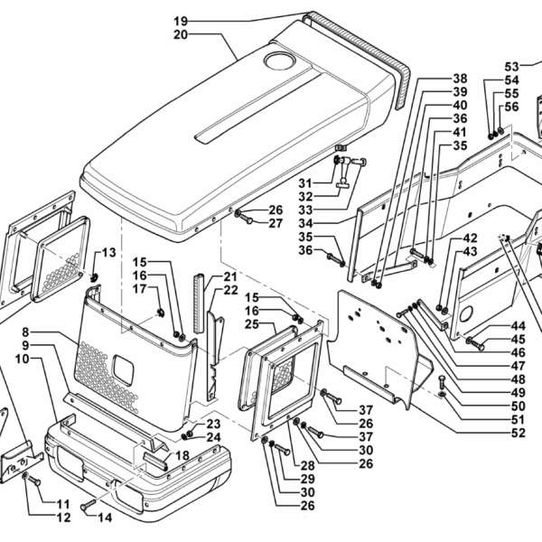 E01-0040 ESPLOSO COFANATURA SUPERTIGRE 5400
