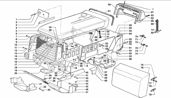 E01-0020 ESPLOSO COFANATURA SUPERTIGRE E TIGRONE