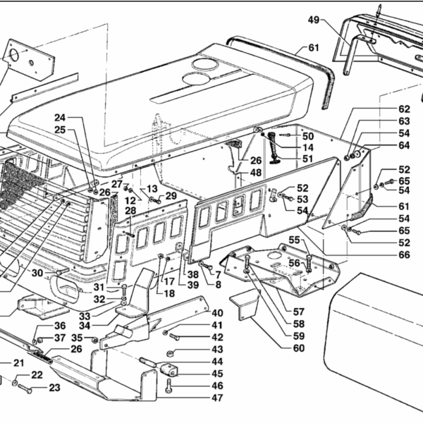 E01-0020 ESPLOSO COFANATURA SUPERTIGRE E TIGRONE