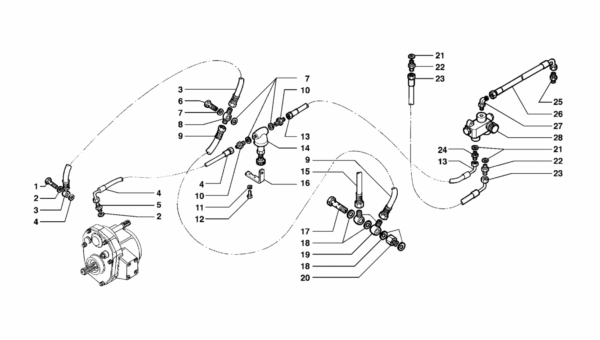 D06-0010 ESPLOSO IMPIANTO IDRAULICO PTO ANTERIORE