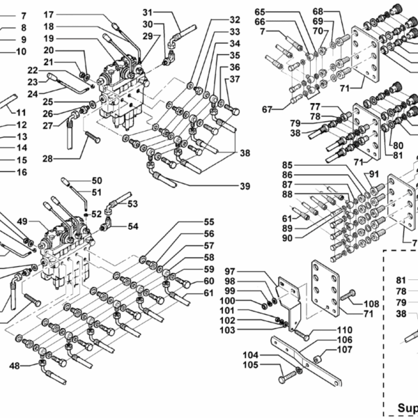 D05-0020 ESPLOSO PRESE IDRAULICHE CON SOLLEVAMENTO NORMALE