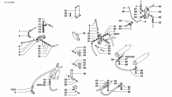 D04-0020 ESPLOSO IMPIANTO IDRAULICO DA IDROGUIDA A SOLLEVAMENTO