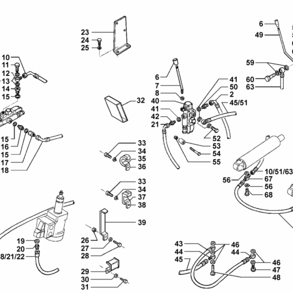 D04-0020 ESPLOSO IMPIANTO IDRAULICO DA IDROGUIDA A SOLLEVAMENTO