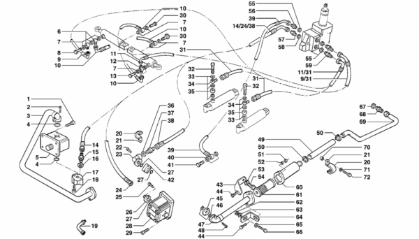 D3-0020 ESPLOSO IMPIANTO IDRAULICO DA POMPA A IDROGUIDA