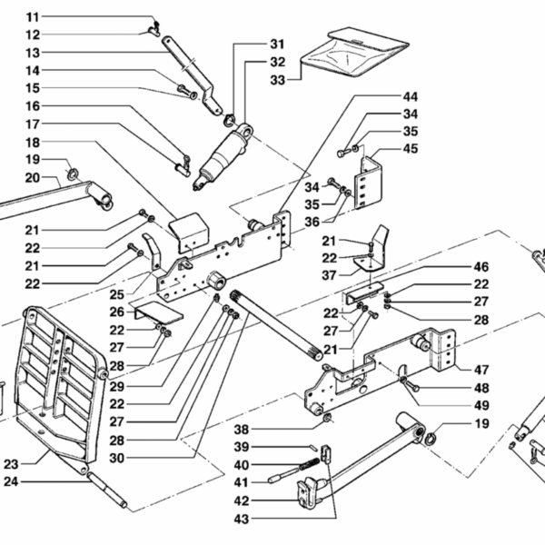 D01-0010 ESPLOSO DISPOSITIVO ATTACCO ATTREZZI ANTERIORE