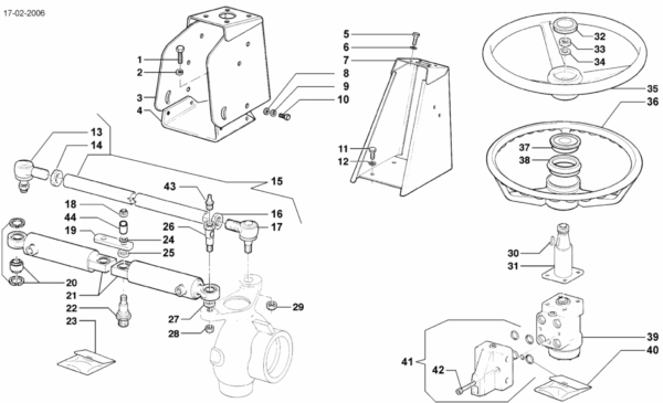 C07-0020 ESPLOSO STERZO IDRAULICO