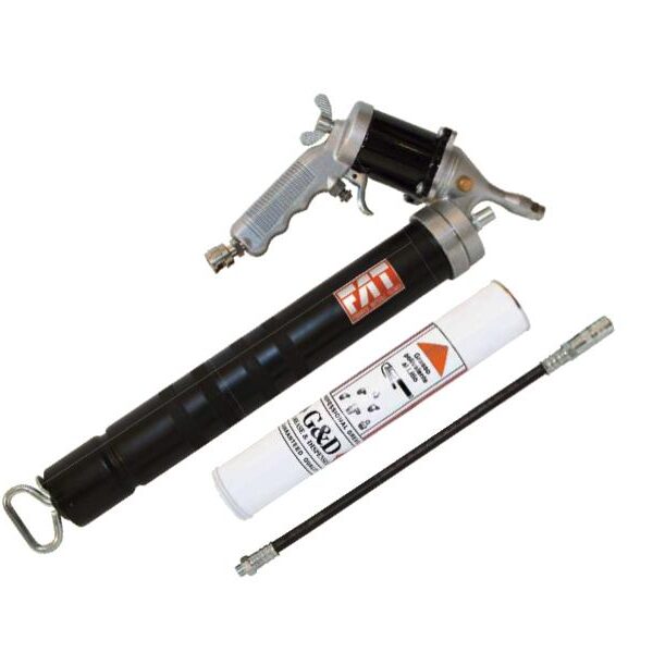 Ingrassatore ad aria compressa in kit con cartuccia al litio tubetto e testina