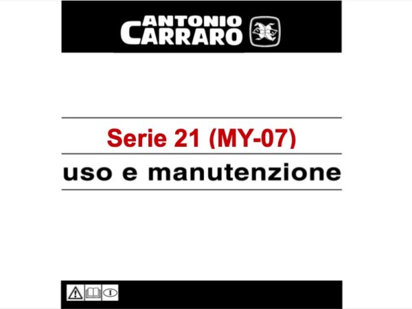 Manuale serie 21 (MY-07) uso e manutenzione