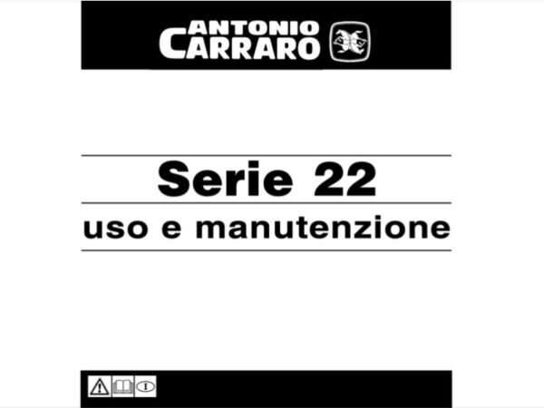 Manuale serie 22 uso e manutenzione