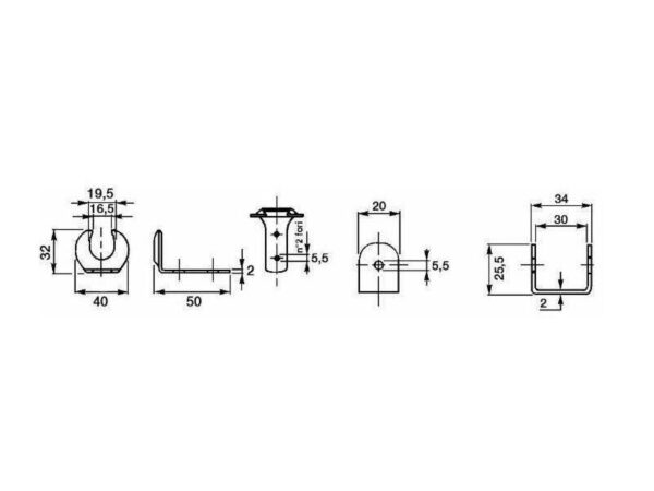 Supporto tiranti cofano in gomma AMA 00360