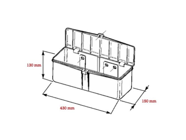 Cassetta porta attrezzi trattore in plastica rinforzata AMA