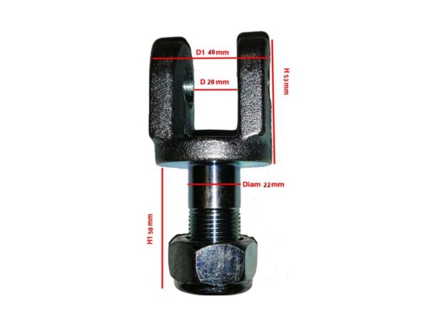 Forcella per tirante laterale trattori stelo diametro 22mm