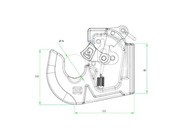 Attacchi rapidi trattore a saldare Cat 2 light per bracci sollevatore
