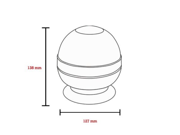 lampeggiante arancione alogeno da 12V a base magnetica