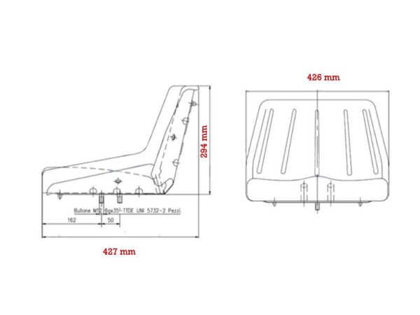 Sedile universale per trattore economico marca AMA - cod. 12643